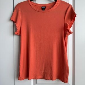 Patagonia Ribbed Flutter Sleeve Top Coral Guava Pink Large